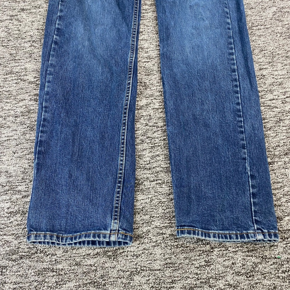 Levis 505 Mens Jeans 34x32 Blue Straight Leg Stretch Denim Red Tab - Picture 2 of 12